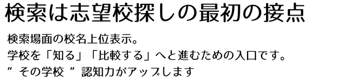 検索と学校探しの接点